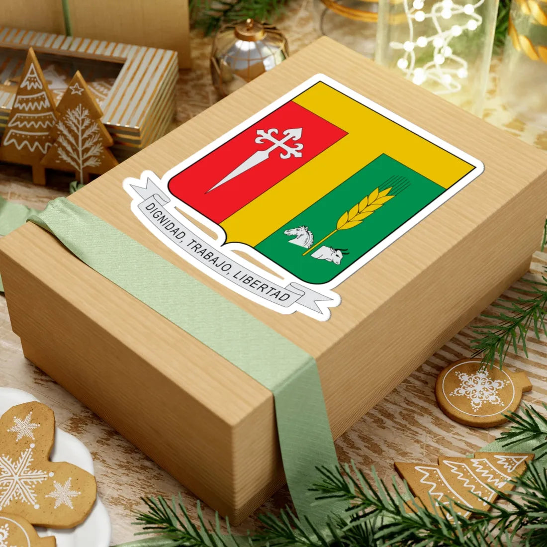 Escudo de Tenjo (Colombia) (Coat of Arms) STICKER Vinyl Kiss-Cut Decal - The Sticker Space