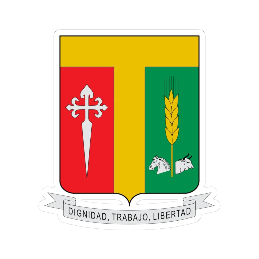 Escudo de Tenjo (Colombia) (Coat of Arms) STICKER Vinyl Kiss-Cut Decal - The Sticker Space