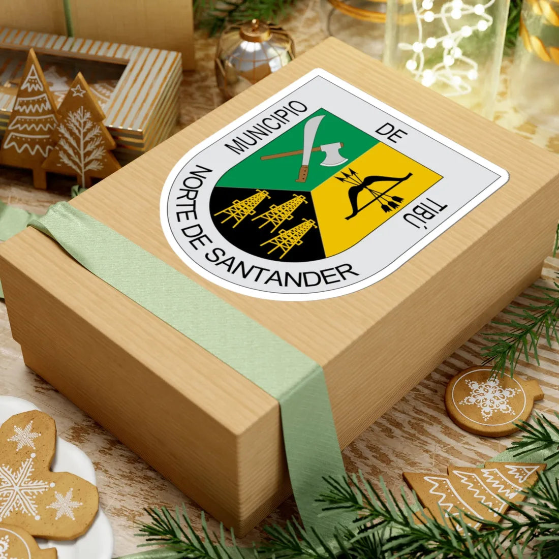 Escudo de Tibú (Colombia) (Coat of Arms) STICKER Vinyl Kiss-Cut Decal - The Sticker Space