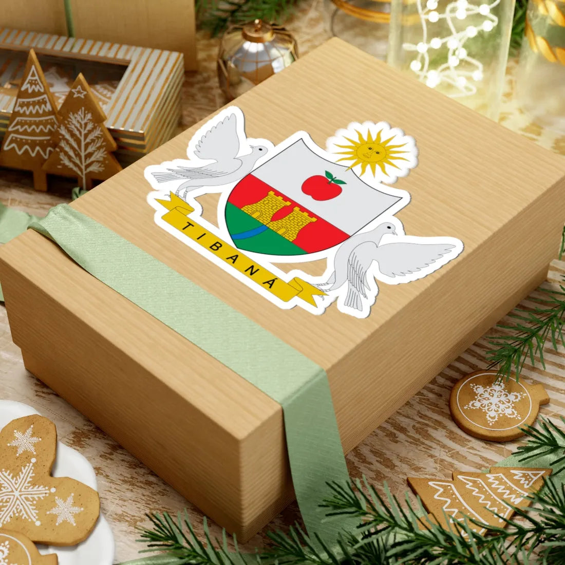 Escudo de Tibaná Boyacá (Colombia) (Coat of Arms) STICKER Vinyl Kiss-Cut Decal - The Sticker Space