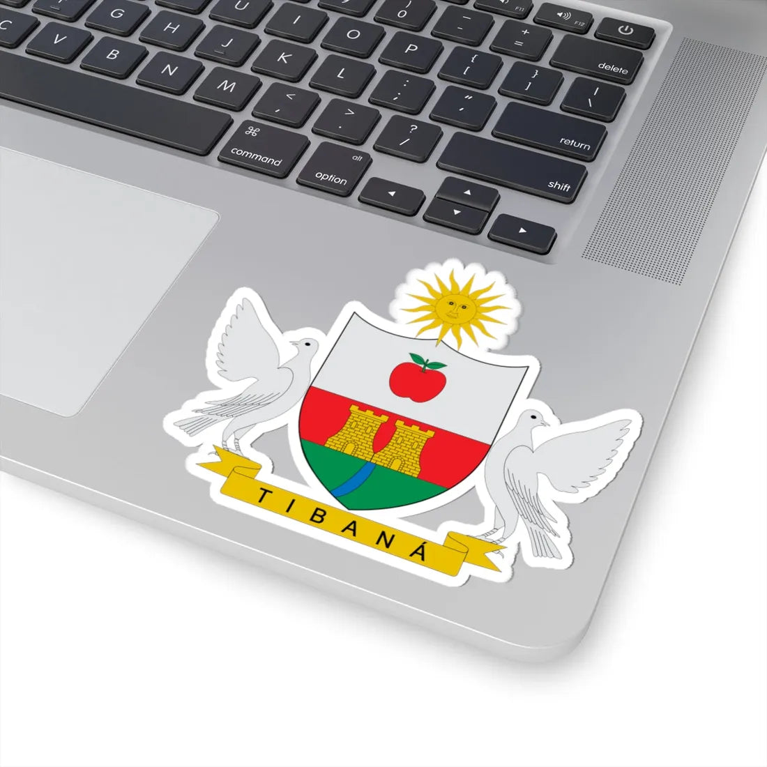 Escudo de Tibaná Boyacá (Colombia) (Coat of Arms) STICKER Vinyl Kiss-Cut Decal - The Sticker Space