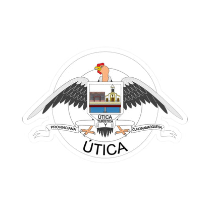 Escudo de Útica - Cundinamarca (Colombia) (Coat of Arms) STICKER Vinyl Kiss-Cut Decal 2 Inch White - The Sticker Space