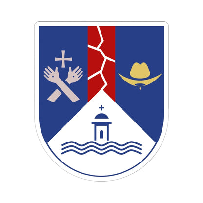 Escudo de Tierranueva San Luis Potosí (Mexico) (Coat of Arms) STICKER Vinyl Kiss-Cut Decal 6 Inch White - The Sticker Space