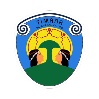 Escudo de Timana Huila (Colombia) (Coat of Arms) STICKER Vinyl Kiss-Cut Decal - The Sticker Space