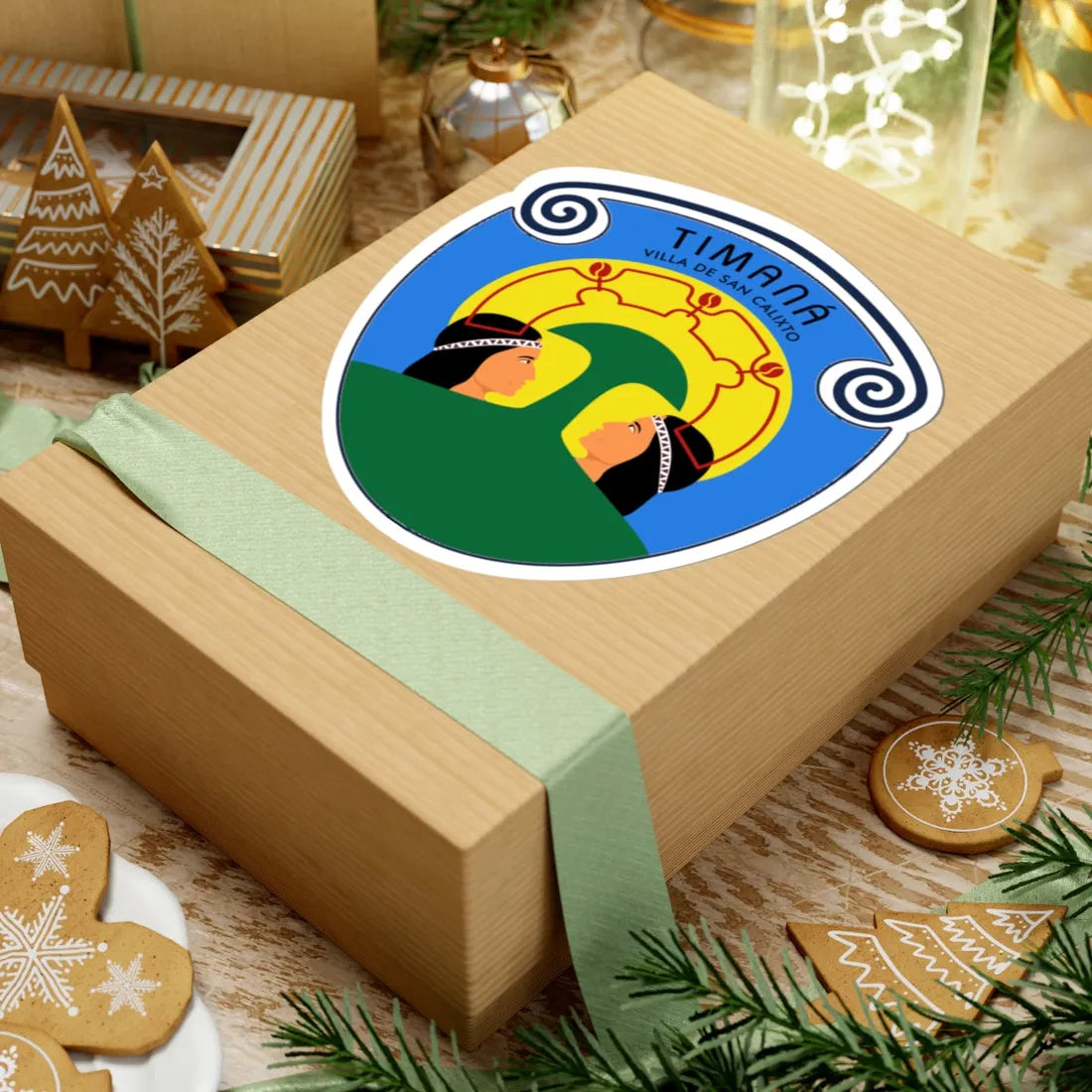 Escudo de Timana Huila (Colombia) (Coat of Arms) STICKER Vinyl Kiss-Cut Decal - The Sticker Space