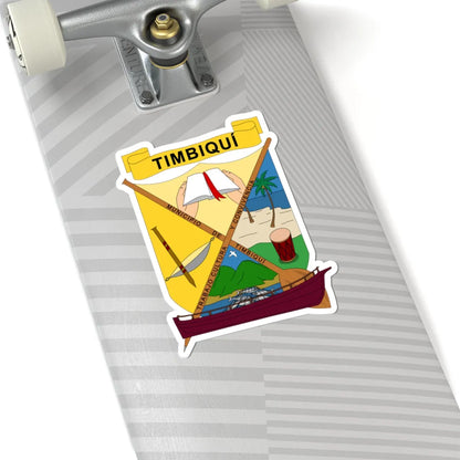 Escudo de Timbiquí - Cauca (Colombia) (Coat of Arms) STICKER Vinyl Kiss-Cut Decal - The Sticker Space