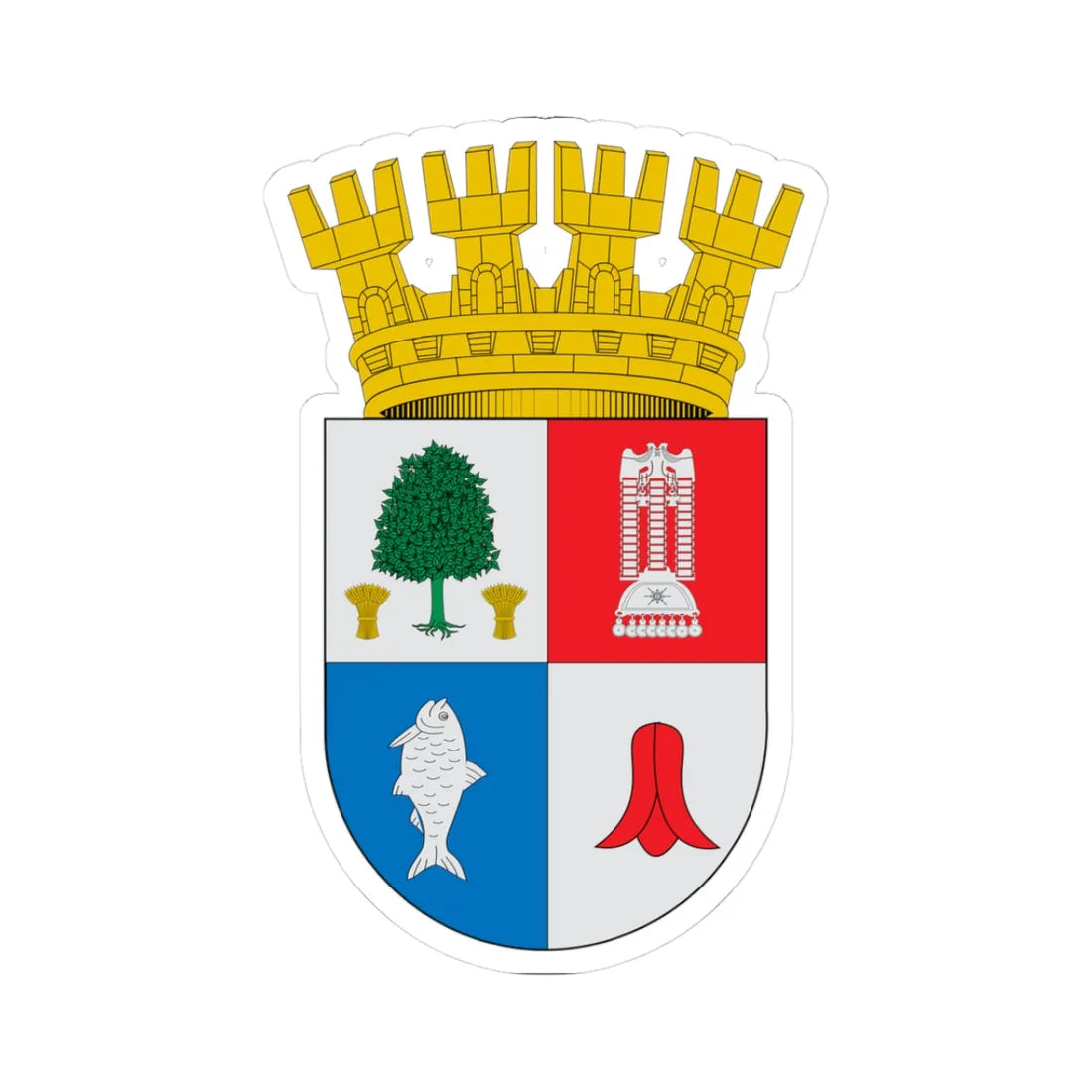 Escudo de Tirúa (Chile) (Coat of Arms) STICKER Vinyl Kiss-Cut Decal - The Sticker Space