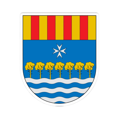 Escudo de Tivenys (Spain) (Coat of Arms) STICKER Vinyl Kiss-Cut Decal 3 Inch White - The Sticker Space