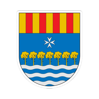 Escudo de Tivenys (Spain) (Coat of Arms) STICKER Vinyl Kiss-Cut Decal 4 Inch White - The Sticker Space
