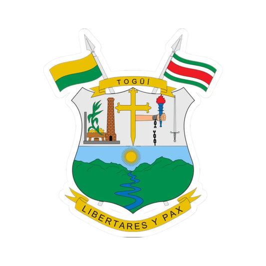Escudo de Togüí (Colombia) (Coat of Arms) STICKER Vinyl Kiss-Cut Decal 2 Inch White - The Sticker Space