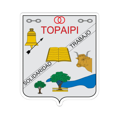 Escudo de Topaipí (Colombia) (Coat of Arms) STICKER Vinyl Kiss-Cut Decal 6 Inch White - The Sticker Space