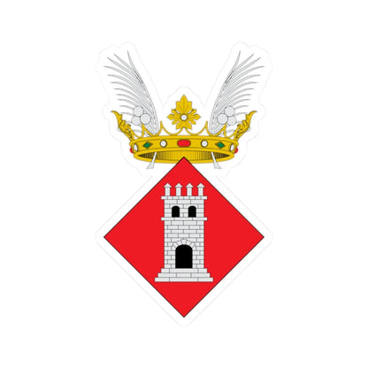 Escudo de Tortosa (Spain) (Coat of Arms) STICKER Vinyl Kiss-Cut Decal 2 Inch White - The Sticker Space