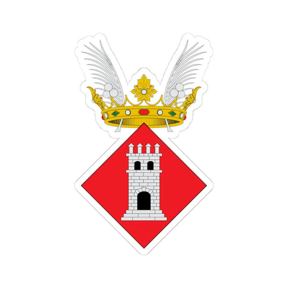 Escudo de Tortosa (Spain) (Coat of Arms) STICKER Vinyl Kiss-Cut Decal 4 Inch White - The Sticker Space