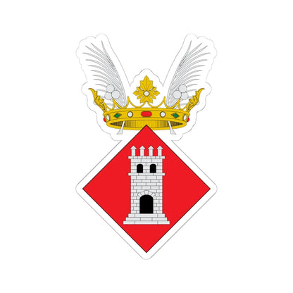 Escudo de Tortosa (Spain) (Coat of Arms) STICKER Vinyl Kiss-Cut Decal 6 Inch White - The Sticker Space