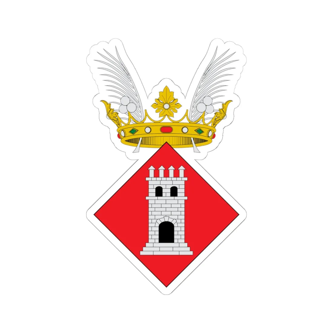 Escudo de Tortosa (Spain) (Coat of Arms) STICKER Vinyl Kiss-Cut Decal - The Sticker Space