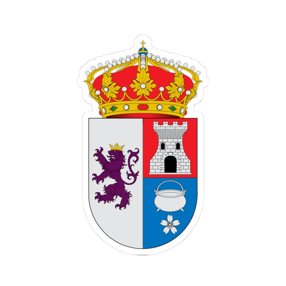 Escudo de Torvizcón (Spain) (Coat of Arms) STICKER Vinyl Kiss-Cut Decal 3 Inch White - The Sticker Space