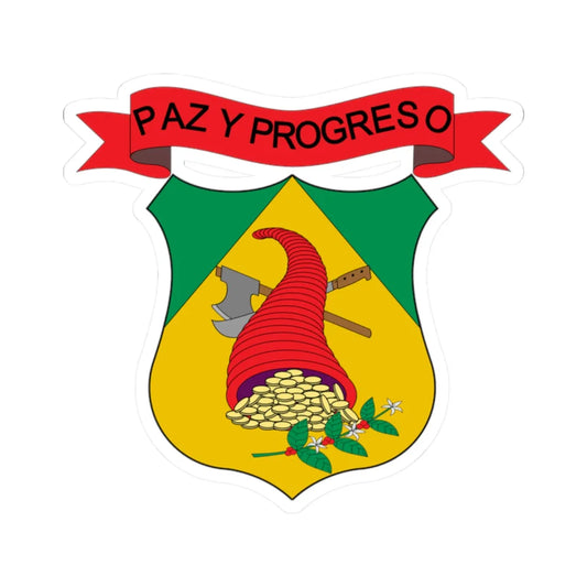 Escudo de Trujillo Valle del Cauca (Colombia) (Coat of Arms) STICKER Vinyl Kiss-Cut Decal 2 Inch White - The Sticker Space