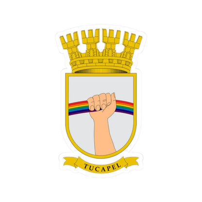 Escudo de Tucapel (Chile) (Coat of Arms) STICKER Vinyl Kiss-Cut Decal 2 Inch White - The Sticker Space