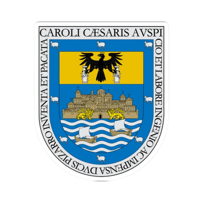Escudo de Tumbes (Peru) (Coat of Arms) STICKER Vinyl Kiss-Cut Decal 2 Inch White - The Sticker Space
