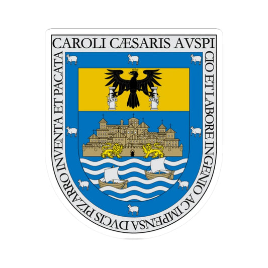 Escudo de Tumbes (Peru) (Coat of Arms) STICKER Vinyl Kiss-Cut Decal 2 Inch White - The Sticker Space