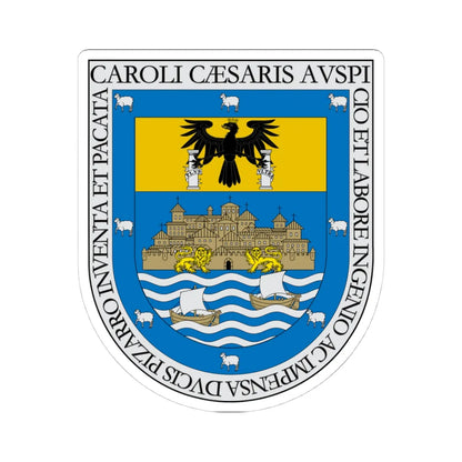 Escudo de Tumbes (Peru) (Coat of Arms) STICKER Vinyl Kiss-Cut Decal 4 Inch White - The Sticker Space