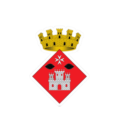 Escudo de Ulldecona DOGC (Spain) (Coat of Arms) STICKER Vinyl Kiss-Cut Decal 2 Inch White - The Sticker Space