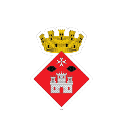 Escudo de Ulldecona DOGC (Spain) (Coat of Arms) STICKER Vinyl Kiss-Cut Decal 4 Inch White - The Sticker Space
