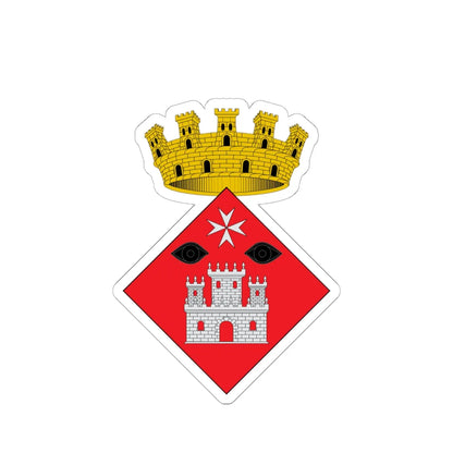 Escudo de Ulldecona DOGC (Spain) (Coat of Arms) STICKER Vinyl Kiss-Cut Decal 6 Inch White - The Sticker Space