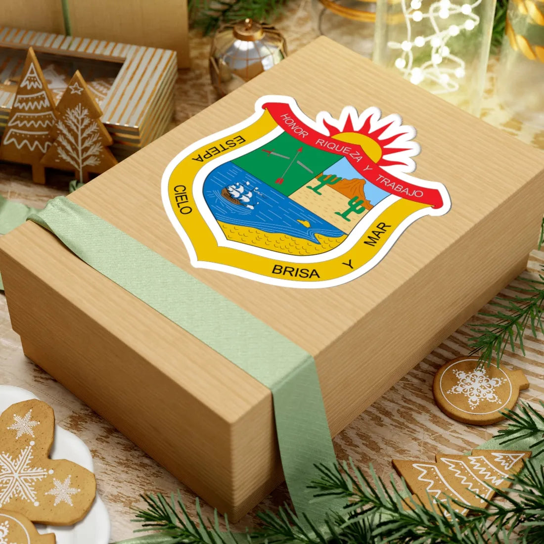 Escudo de Uribia La Guajira (Colombia) (Coat of Arms) STICKER Vinyl Kiss-Cut Decal - The Sticker Space