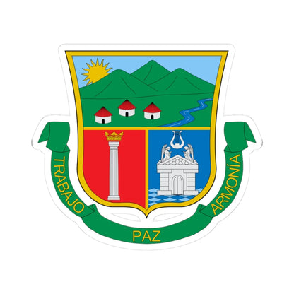 Escudo de Usiacurí (Colombia) (Coat of Arms) STICKER Vinyl Kiss-Cut Decal 3 Inch White - The Sticker Space