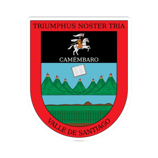 Escudo de Valle de Santiago Guanajuato México (Mexico) (Coat of Arms) STICKER Vinyl Kiss-Cut Decal 2 Inch White - The Sticker Space