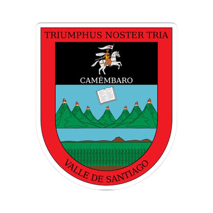 Escudo de Valle de Santiago Guanajuato México (Mexico) (Coat of Arms) STICKER Vinyl Kiss-Cut Decal 3 Inch White - The Sticker Space