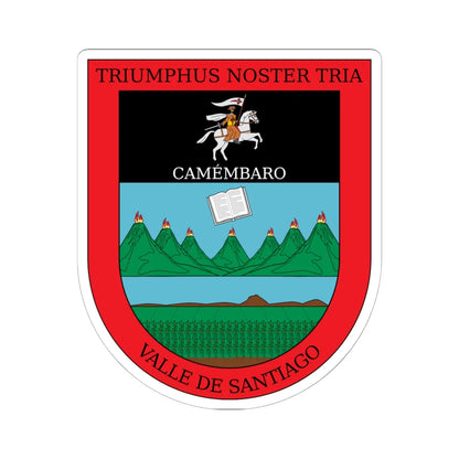 Escudo de Valle de Santiago Guanajuato México (Mexico) (Coat of Arms) STICKER Vinyl Kiss-Cut Decal 6 Inch White - The Sticker Space