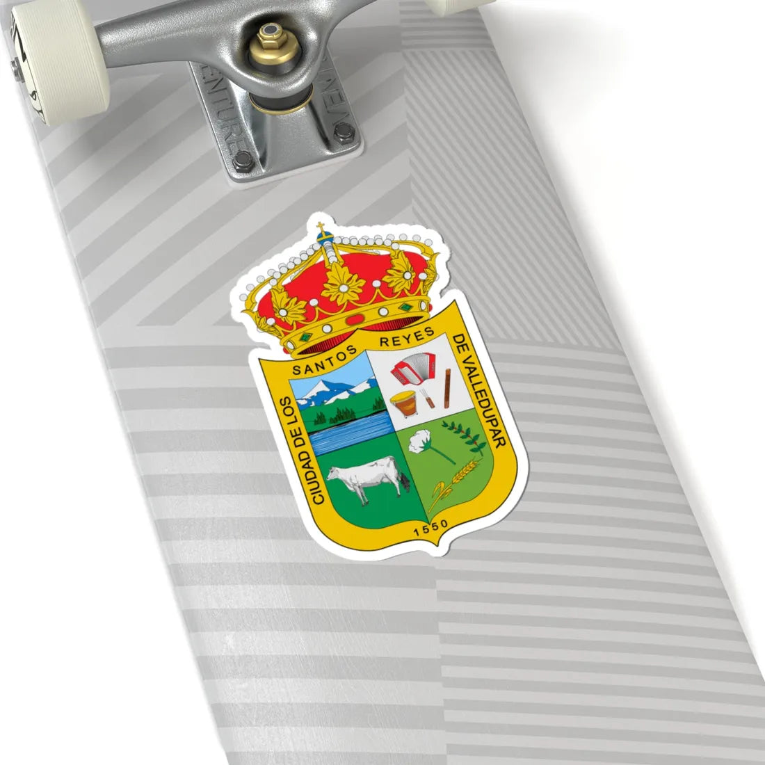 Escudo de Valledupar (Colombia) (Coat of Arms) STICKER Vinyl Kiss-Cut Decal - The Sticker Space