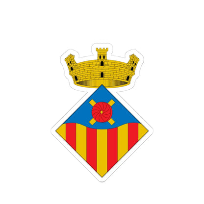Escudo de Vallromanes (Spain) (Coat of Arms) STICKER Vinyl Kiss-Cut Decal 4 Inch White - The Sticker Space