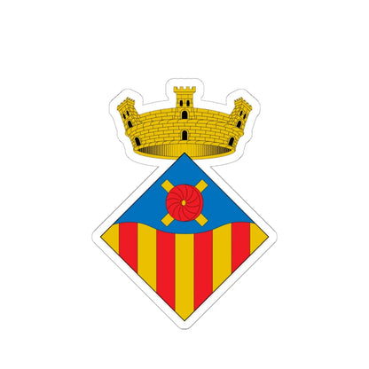 Escudo de Vallromanes (Spain) (Coat of Arms) STICKER Vinyl Kiss-Cut Decal 6 Inch White - The Sticker Space