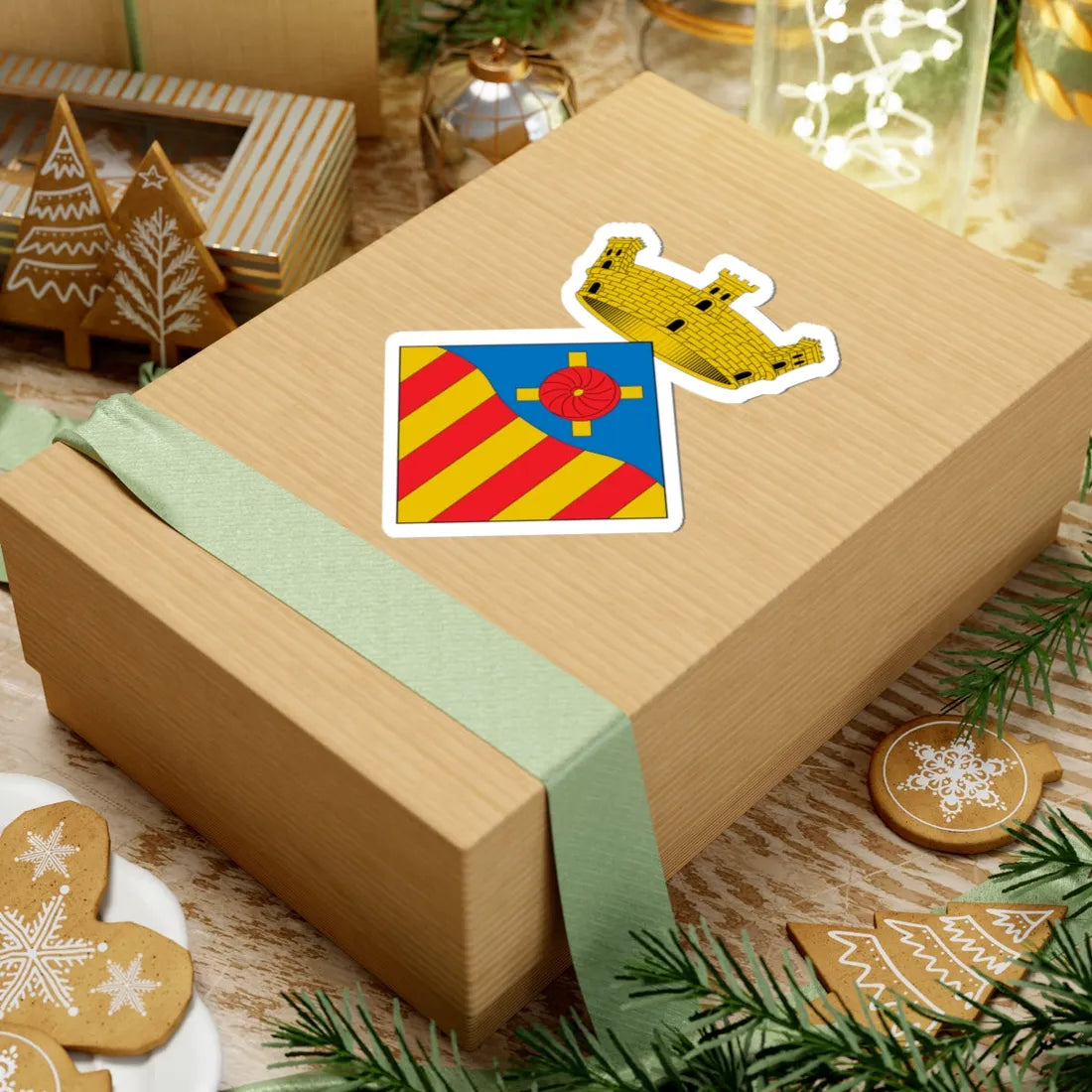 Escudo de Vallromanes (Spain) (Coat of Arms) STICKER Vinyl Kiss-Cut Decal - The Sticker Space