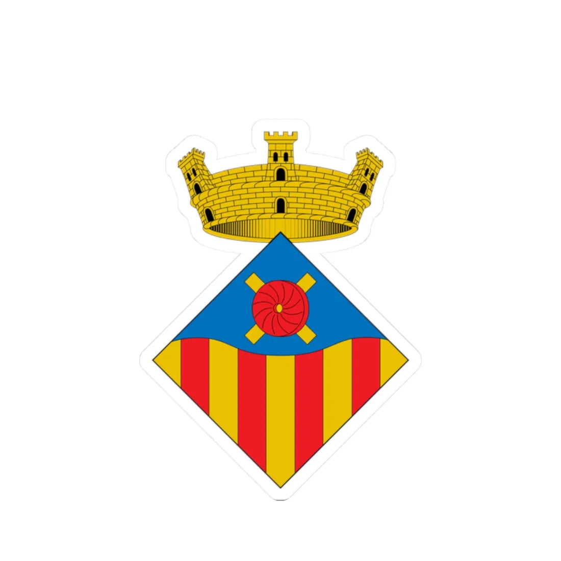 Escudo de Vallromanes (Spain) (Coat of Arms) STICKER Vinyl Kiss-Cut Decal - The Sticker Space