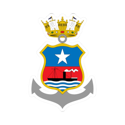 Escudo de Valparaíso 1870-1960 (Chile) (Coat of Arms) STICKER Vinyl Kiss-Cut Decal 2 Inch White - The Sticker Space