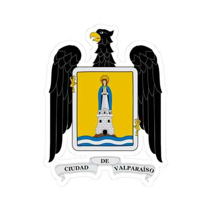 Escudo de Valparaíso Chile (Chile) (Coat of Arms) STICKER Vinyl Kiss-Cut Decal 3 Inch White - The Sticker Space