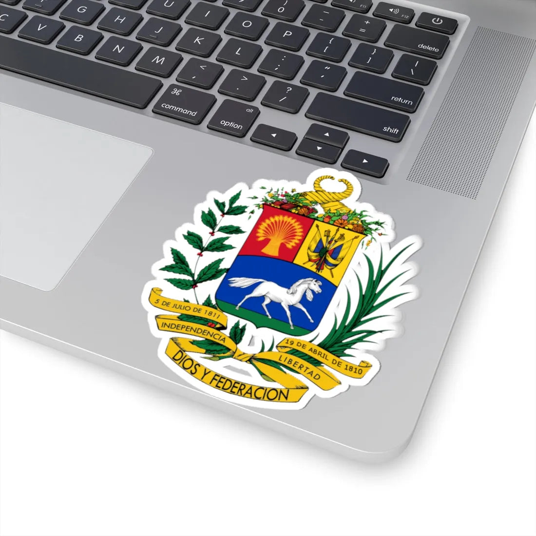 Escudo de Venezuela 1863-1864 (United States) (Coat of Arms) STICKER Vinyl Kiss-Cut Decal - The Sticker Space