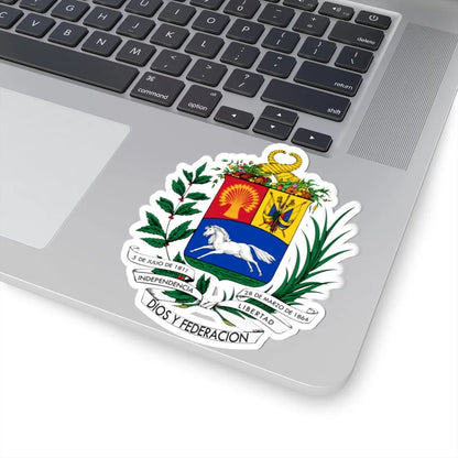 Escudo de Venezuela 1871-1905 (United States) (Coat of Arms) STICKER Vinyl Kiss-Cut Decal - The Sticker Space