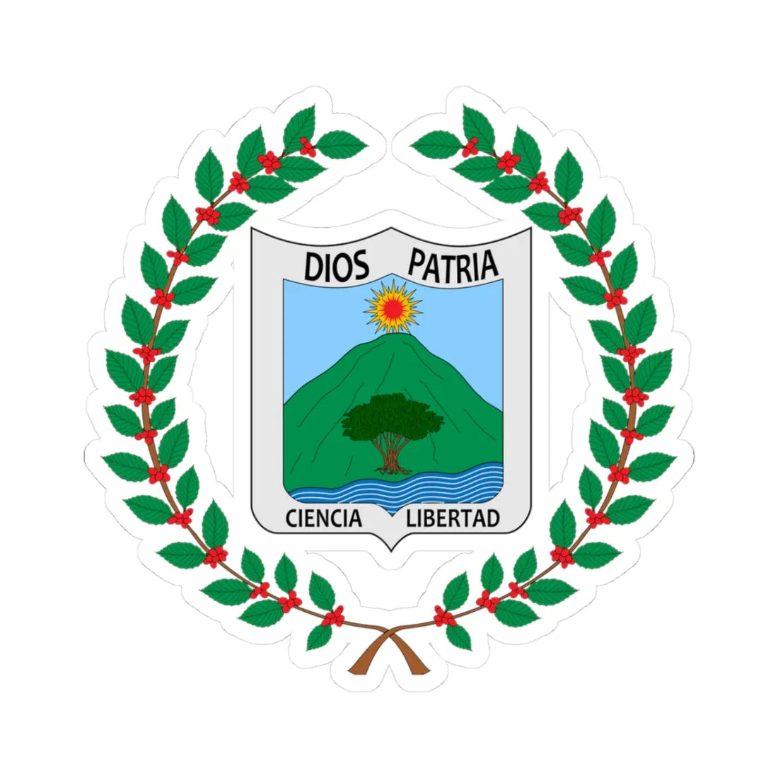 Escudo de Vergara Cundinamarca (Colombia) (Coat of Arms) STICKER Vinyl Kiss-Cut Decal - The Sticker Space
