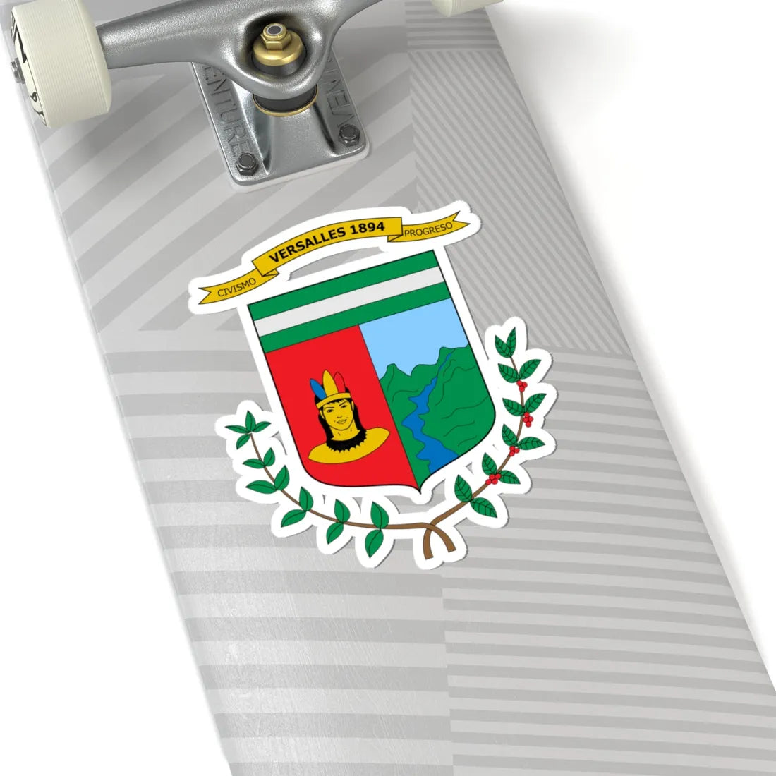 Escudo de Versalles Valle del Cauca (Colombia) (Coat of Arms) STICKER Vinyl Kiss-Cut Decal - The Sticker Space