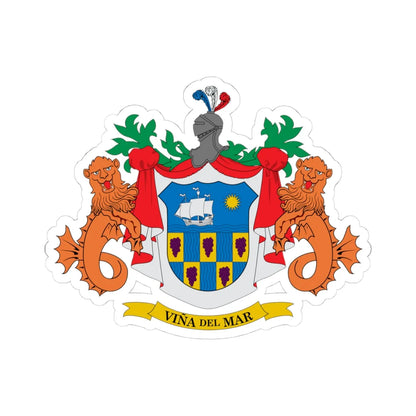 Escudo de Viña del Mar (Chile) (Coat of Arms) STICKER Vinyl Kiss-Cut Decal - The Sticker Space
