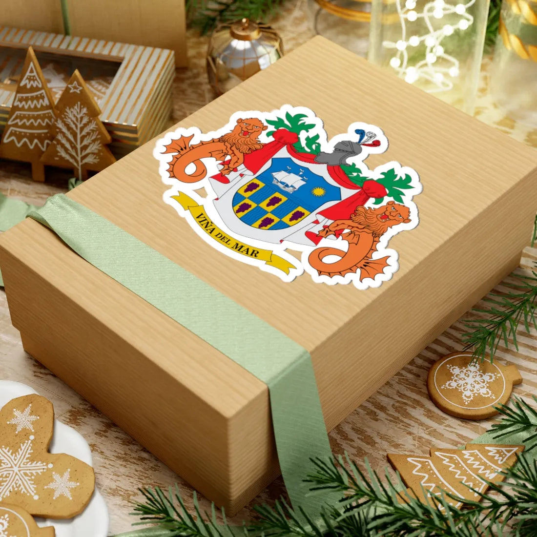 Escudo de Viña del Mar (Chile) (Coat of Arms) STICKER Vinyl Kiss-Cut Decal - The Sticker Space