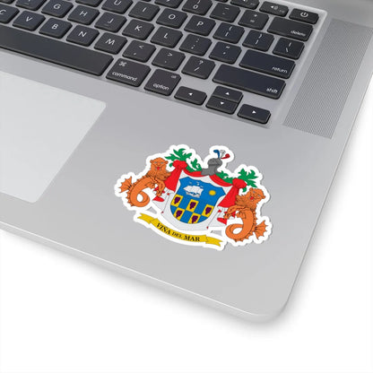 Escudo de Viña del Mar (Chile) (Coat of Arms) STICKER Vinyl Kiss-Cut Decal - The Sticker Space
