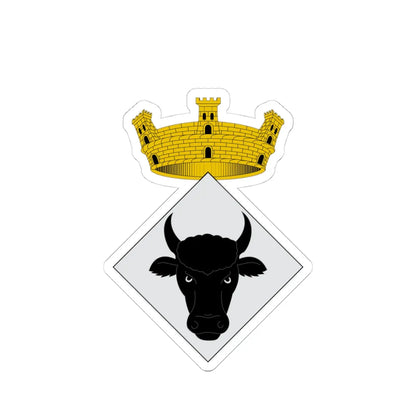 Escudo de Vilanova dEscornalbou (Spain) (Coat of Arms) STICKER Vinyl Kiss-Cut Decal 4 Inch White - The Sticker Space