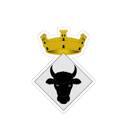 Escudo de Vilanova dEscornalbou (Spain) (Coat of Arms) STICKER Vinyl Kiss-Cut Decal 6 Inch White - The Sticker Space