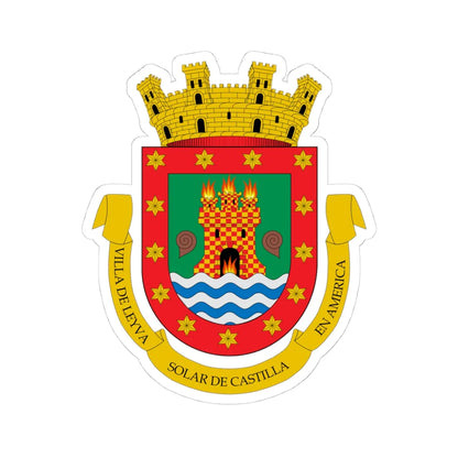 Escudo de Villa de Leyva (Colombia) (Coat of Arms) STICKER Vinyl Kiss-Cut Decal 4 Inch White - The Sticker Space